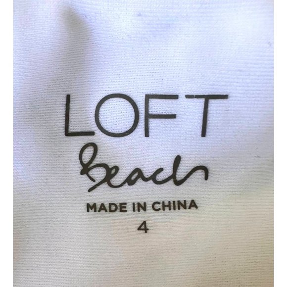 LOFT Beach Swimsuit Size 4 Striped One Piece Halter Shelf Bra V Neck New… - Picture 12 of 12